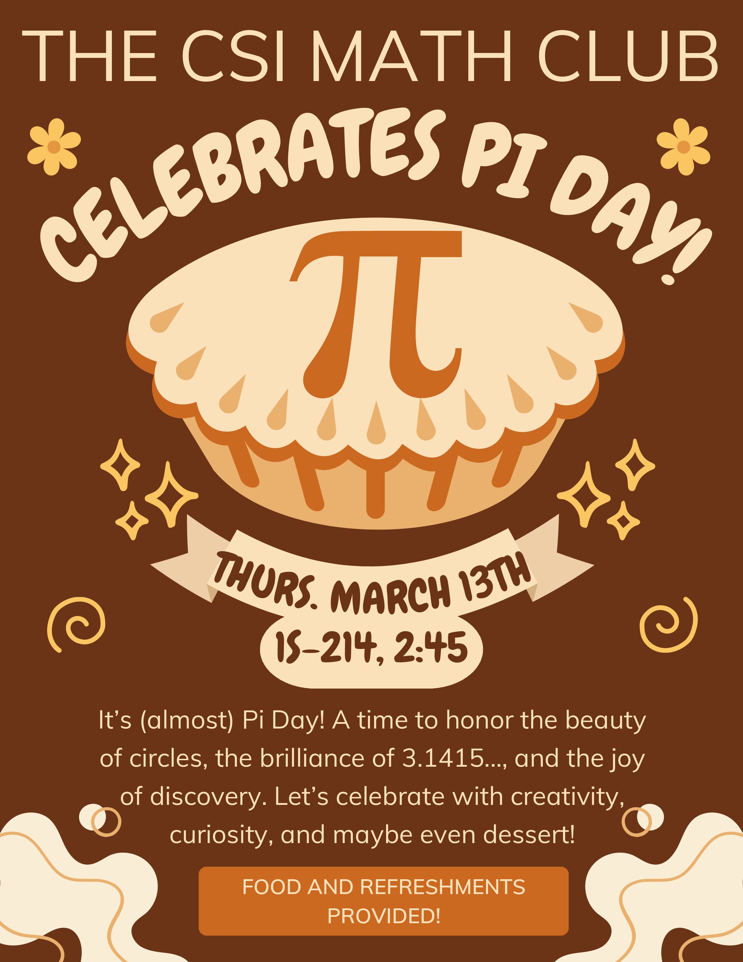 Pi Day promotional flier