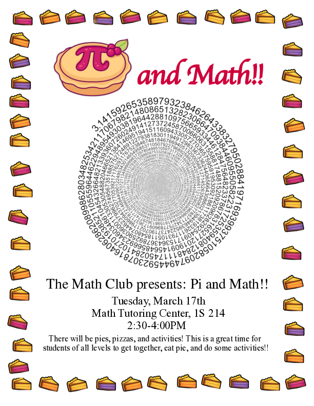 Pi Day promotional flier